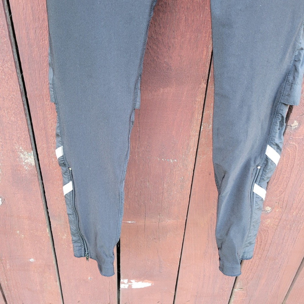 Vintage Nike International Running Pants Tights Black Sz M Streetwear Gorpcore - Picture 8 of 11